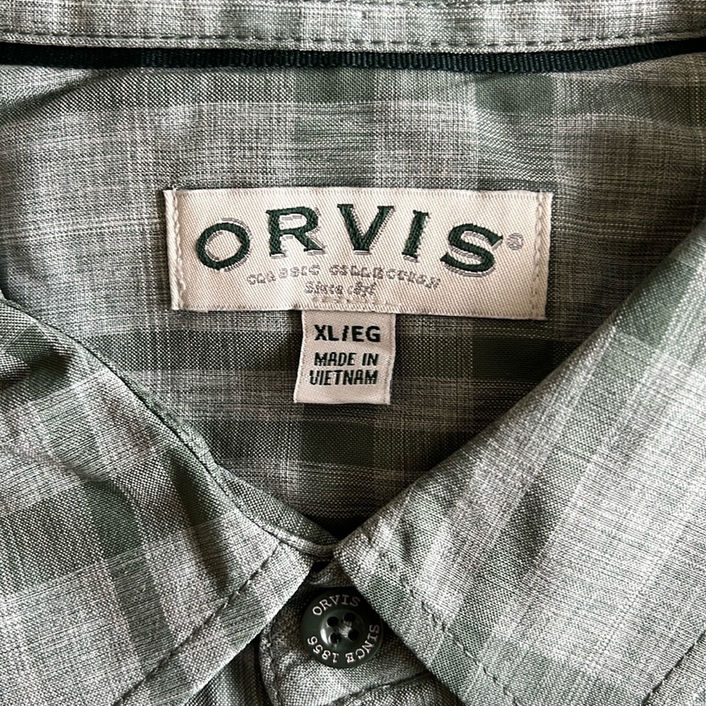Orvis Short Sleeve Tech Shirt with front button pockets, size XL - Picture 4 of 6